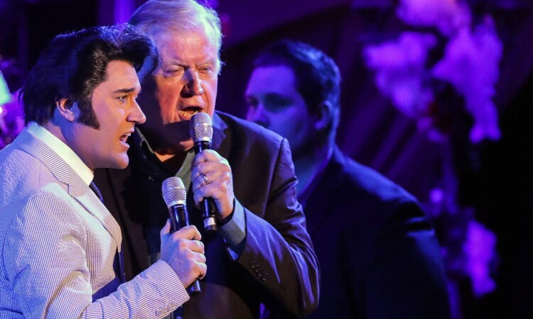 Grahame Patrick as Elvis Presley and Ed Enoch, The Stamps Quartett