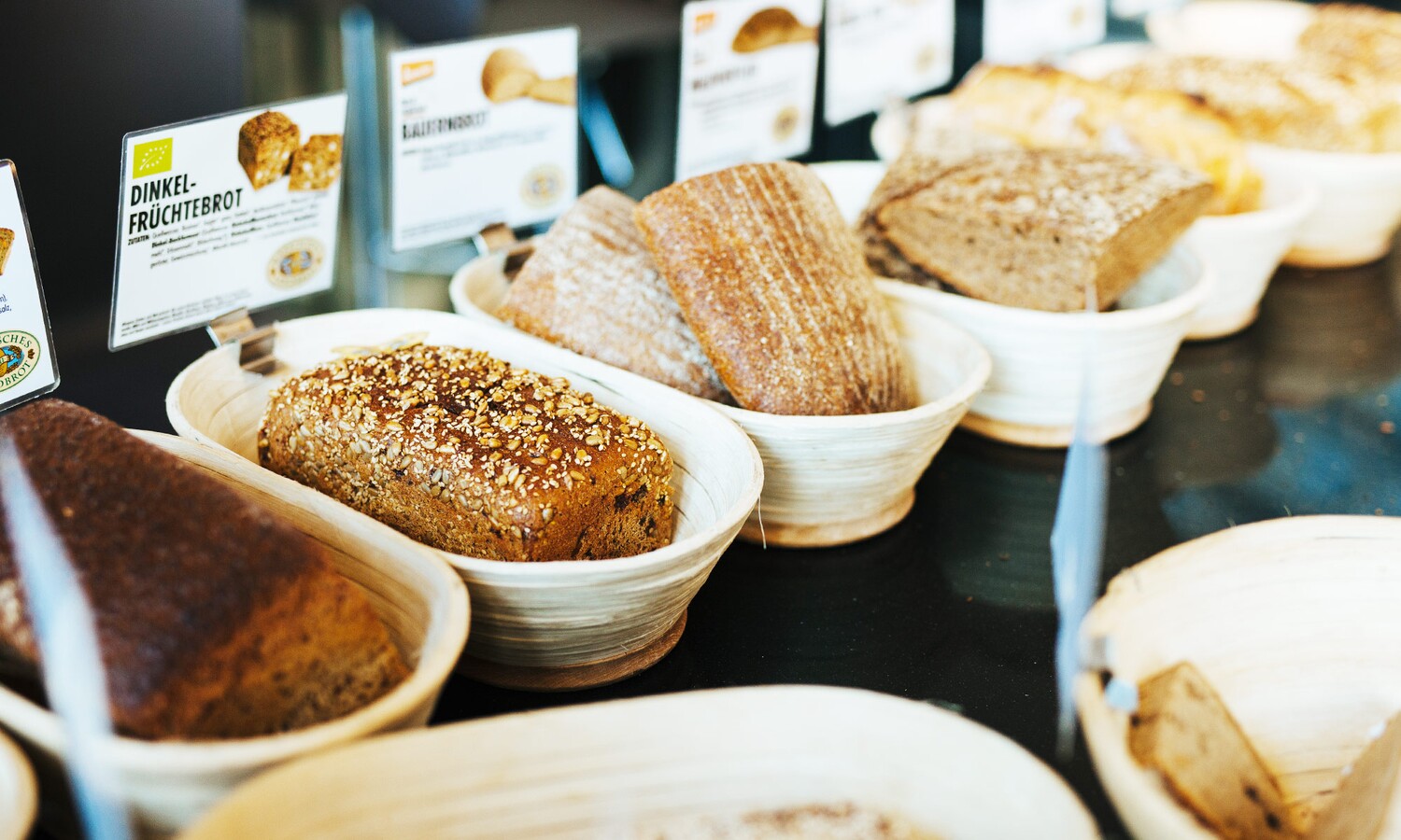 Selection of bread and bread rolls