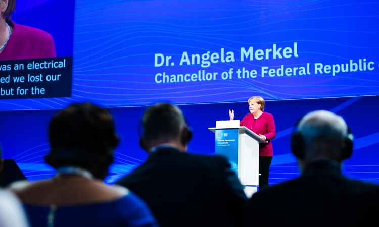 Chancellor Angela Merkel as event guest at the Internet Governance Forum Berlin 2019