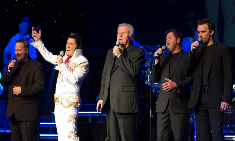Grahame Patrick as Elvis Presley and The Stamps Quartett