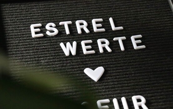 Sign with corporate values
