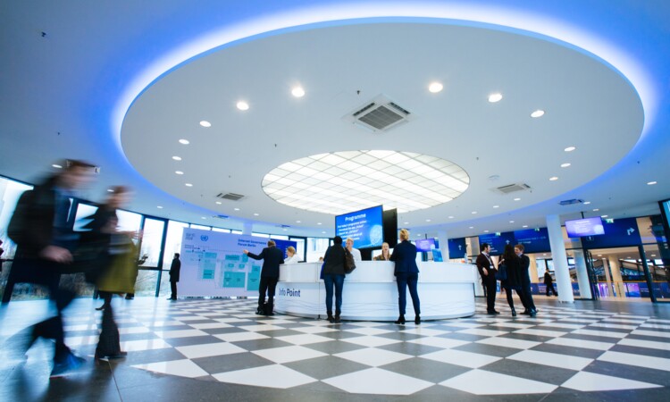 Registration counter at the Rotunda